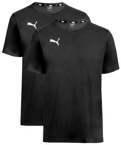 puma t-shirt 2er pack schwarz gr. m - doppelpack für männer