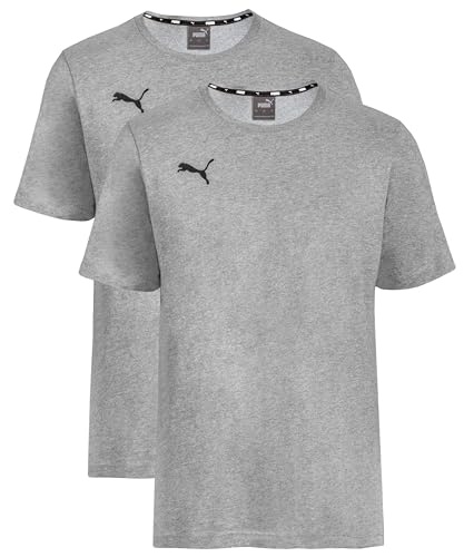 puma t-shirt 2er pack grau gr. l