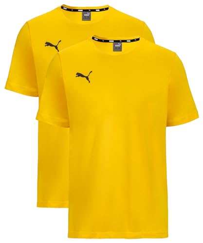 puma t-shirt kinder 2er pack gelb gr. 176