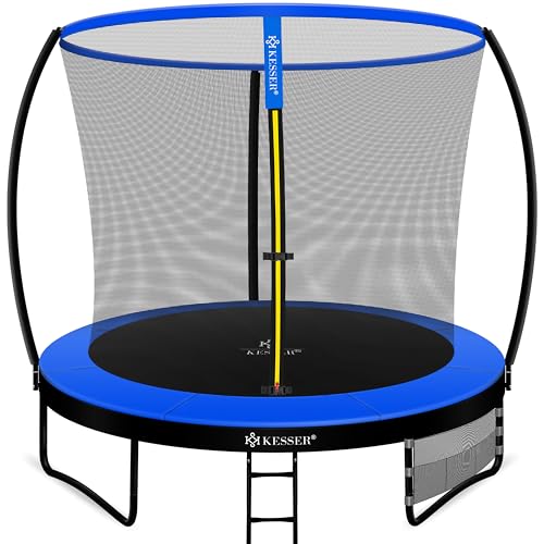 kesser trampolin 244 cm mit sicherheitsnetz und zubehör für kinder bis 150 kg
