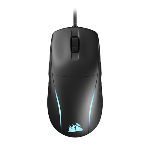 corsair m75 rgb gaming-maus kabelgebunden, 26000 dpi, austauschbare seitentasten, schwarz