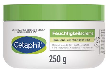 cetaphil feuchtigkeitscreme trockene empfindliche haut 48h feuchtigkeit vitamin b3 b5