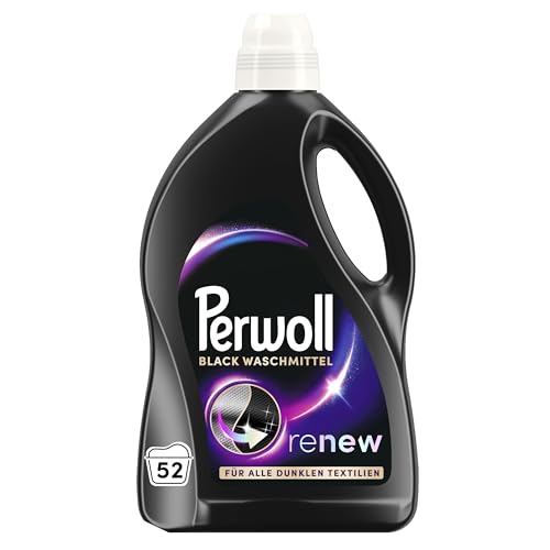 perwoll renew black waschmittel, feinwaschmittel für dunkle textilien, 52 ladungen