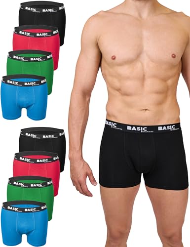 basic treasure unterhosen männer 8er pack bunte boxershorts m, ohne kratzenden zettel