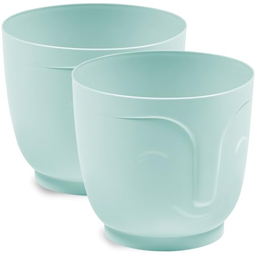 peczeko blumentopf 2er-set kunstoff topf für pflanzen kräutertopf  14 cm
