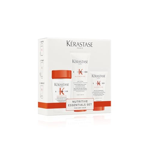 krastase nutritive pflegeroutine set mit shampoo, haarkur und hitzeschutz