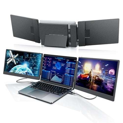 📍 **Laptop Screen Extender, 14" FHD Portable Monitor, Monitor Extension, Triple Monitor, Plug & Play Screen Extender für Win/Dex/Android/Mac** in ⚡️LIGHTNING OFFER!