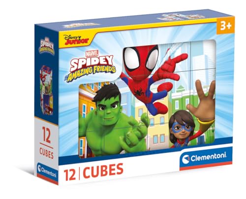 Clementoni 12-Würfel-Puzzle Spidey and His Amazing Friends 41198