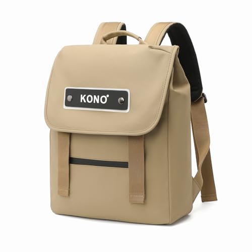 KONO rucksack 15.6 zoll für damen und herren, wasserdicht, rolltop, unisex