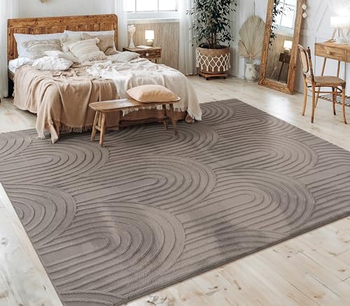 paco home teppich grau, modern, skandinavisches boho design, 120 x 160 cm
