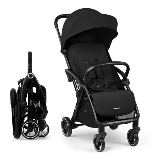 Produktbild: kikkaboo ciela buggy kinderwagen bis 22 kg, one-hand-faltbar, atmungsaktiv, schwarz