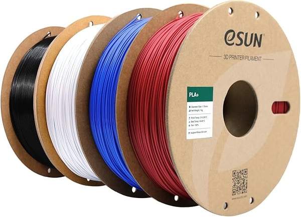 4kg eSUN PLA Filament | ab 7,12/kg | Farben: Feuerrot, Blau, Weiß, Schwarz