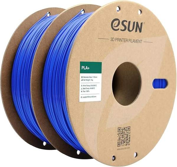 Produktbild: eSUN PLA+ Filament 2x1kg, 6,64/kg, ideal für 3D-Druck