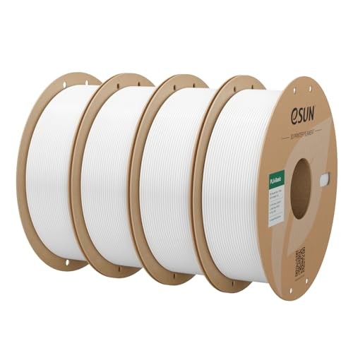 eSUN 4kg PLA Filament 1.75mm weiß | 4x1kg | Maßgenauigkeit +/- 0.03mm