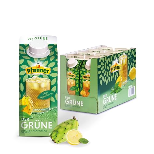 pfanner grüner eistee zitrone kaktusfeige 8 x 750 ml vorratspack