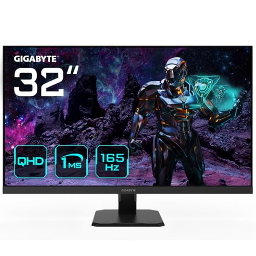 gigabyte gs32q gaming-monitor 31,5" qhd 165 hz ips 1 ms 300 nits freesync hdmi dp