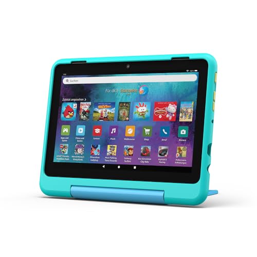 amazon fire hd 8 kids pro tablet, 8 zoll, 3 gb ram, 32 gb, blaugrün, 2024