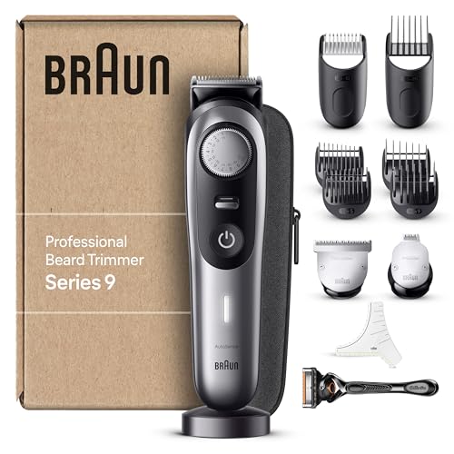 braun bt9440 haarschneider mit 40 einstellungen, ladestation, reisetasche, 180 min akku