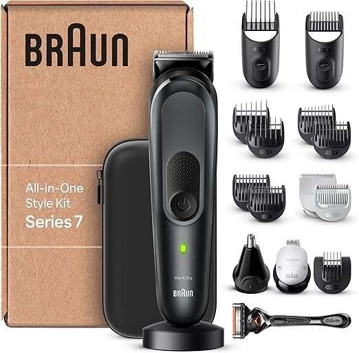 bartpflege set braun 17-in-1 barttrimmer haarschneider kabellos mgk7491