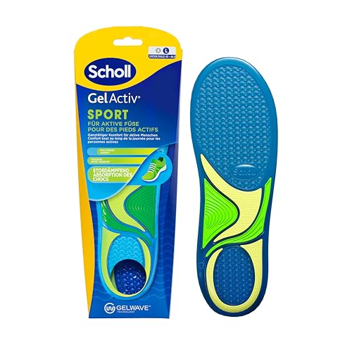 scholl gelactiv sport einlegesohlen männer, stoßdämpfung, gelwave, größe 40.5-46