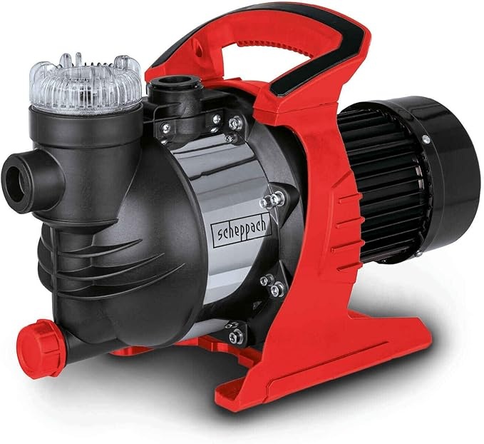 Scheppach gartenpumpe gp1400jet hauswasserpumpe für brunnen und bewässerung