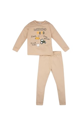 deFacto schlafanzüge baby jungen pyjama nachtwäsche bekleidungssets beige 9-12 monate