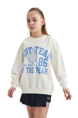 DeFacto Mädchen sweatshirt - fleece pullover und kuschelpullover für kinder