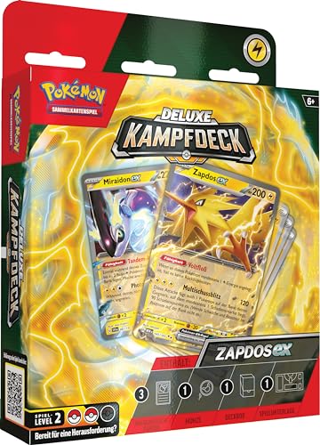 pokmon sammelkartenspiel zapdos-ex kampfdeck 60 karten und zubehör