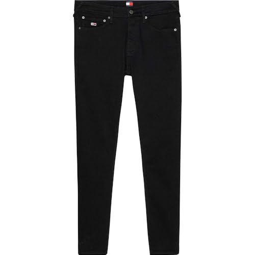 tommy jeans skinny damen jeanshose denim schwarz 24w 28l