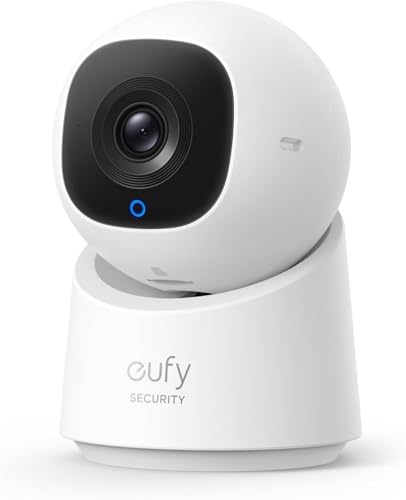 eufy indoor cam c220, 2k wlan überwachungskamera, 360 schwenk/neigefunktion, ki, babyphone, haustierkamera