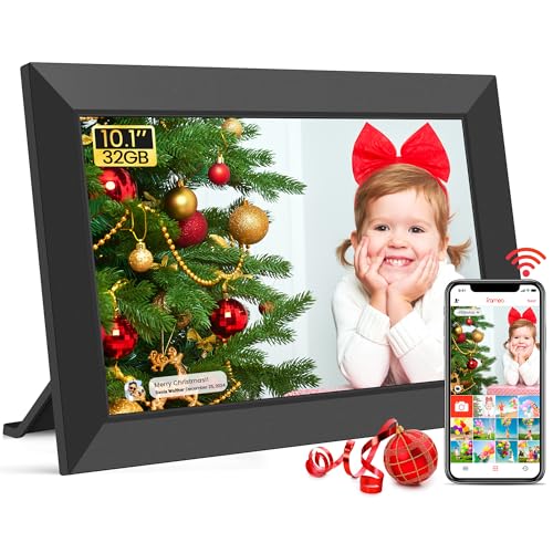 frameo digitalfotorahmen 10,1 zoll wlan mit 32gb speicher und hd touchscreen