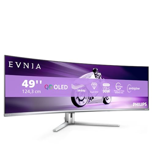 Philips Evnia 49M2C89 Monitor 49 Zoll, 1.4, USB-C, USB Hub, Weiss