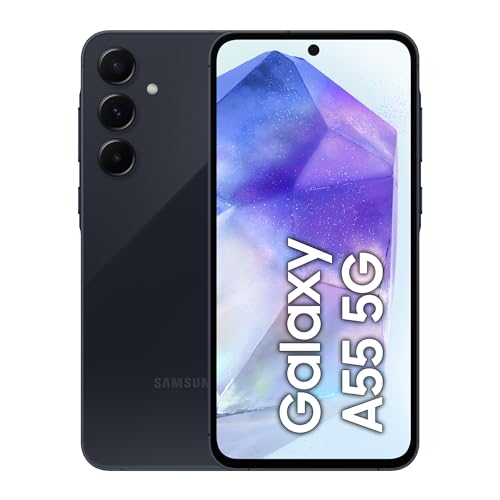 samsung galaxy a55 5g smartphone, 256 gb, 8 gb ram, 50 mp kamera, 2 tage akkulaufzeit