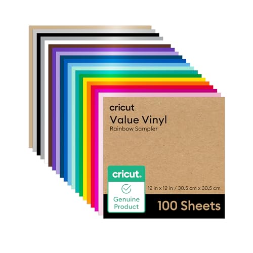 Cricut Vinylfolie 100 Blatt für Plotter, originale Qualität - Prime Angebot