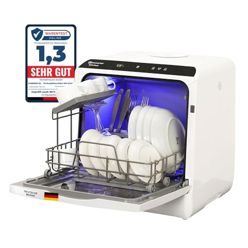 sommertal tischgeschirrspüler sp5 dual  mini spülmaschine mit 6 programmen