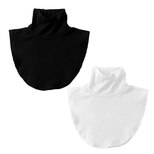nyggtyk rollkragenschals damen 2 stück warmer sonnenschutzkragen turtle neck fake kragen