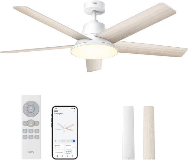 dreo smart deckenventilator mit licht 132 cm für 118,99 euro statt 140 euro