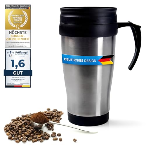 dimono thermobecher edelstahl 400ml auslaufsicher kaffeebecher mehrweg-becher mug