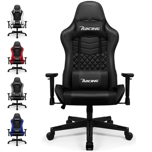 gaming chair minnouat, gamer stuhl ergonomisch mit verstellbaren armlehnen