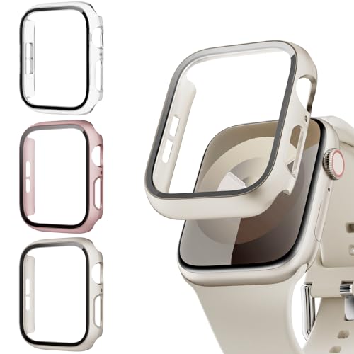 lovmunia schutzhülle für apple watch se/6/5/4 40mm mit displayschutzfolie, ultradünn