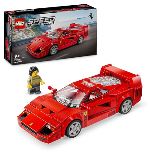 lego speed champions ferrari f40 spielzeugauto mit minifigur, bauset 76934