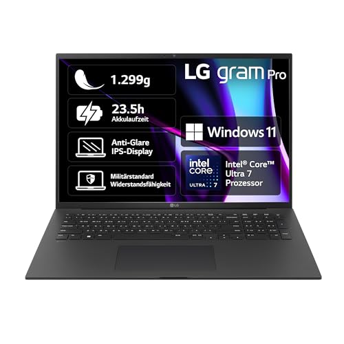 lg gram pro 17 zoll notebook intel core ultra7 16gb ram 1tb ssd win 11 schwarz