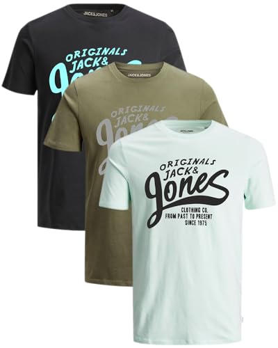 Produktbild: jack & jones t-shirts herren 3er-set regular fit mix größen s-7xl