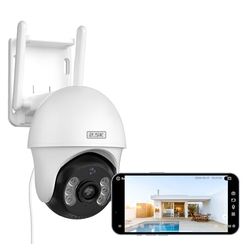 4MP Überwachungskamera außen XIAOVV, dualband WLAN, 360 Sicht, IP65 wetterfest, AI-Erkennung
