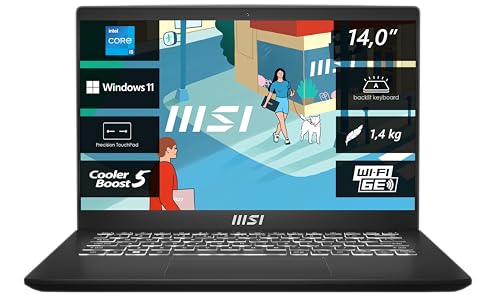 msi modern 14 business laptop, schwarz, c12mo-1206, tastatur