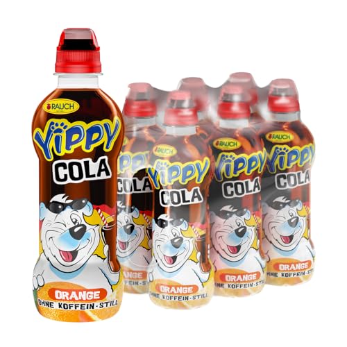 yippy orange cola ohne koffein, still, 5% fruchtgehalt, 6x 330ml PET Flasche