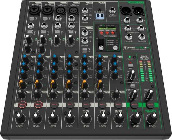 Mackie ProFX10v3 10-Kanal Analogmischpult mit USB, Bluetooth und Effekten