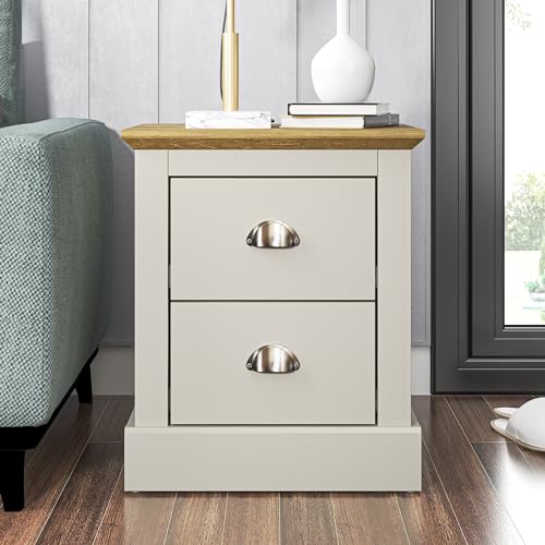 galano sofia nachttisch mit schublade, nachtschrank hellgrau, modernes design, 39,5 x 45,9 x 55,2 cm