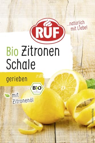 RUF Bio Zitronen Schale, gefriergetrocknet, für Gebäck und Desserts