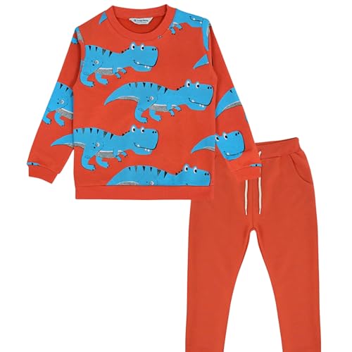 deiko unisex kinder outfit 100% baumwolle 2tlg langarm oberteil hose mit taschen